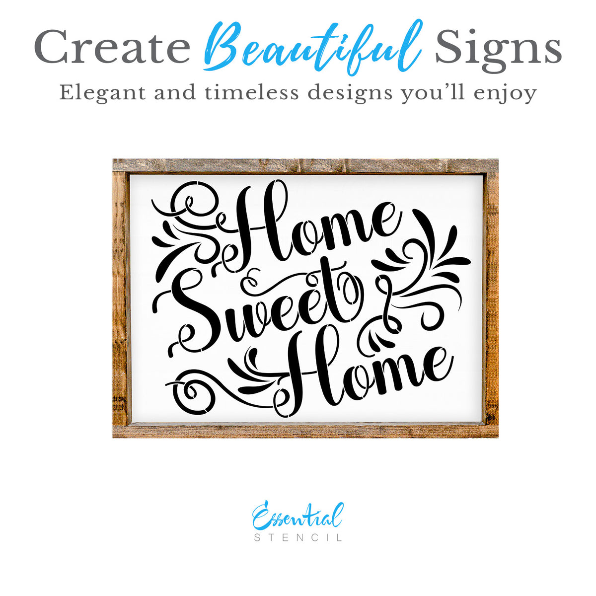 Home Sweet Home 12x16 Stencil Set-Essential Stencil