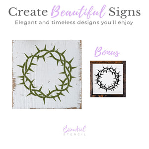 Crown of Thorns 12x12 + 6x6 bonus Stencil-Easter-Essential Stencil