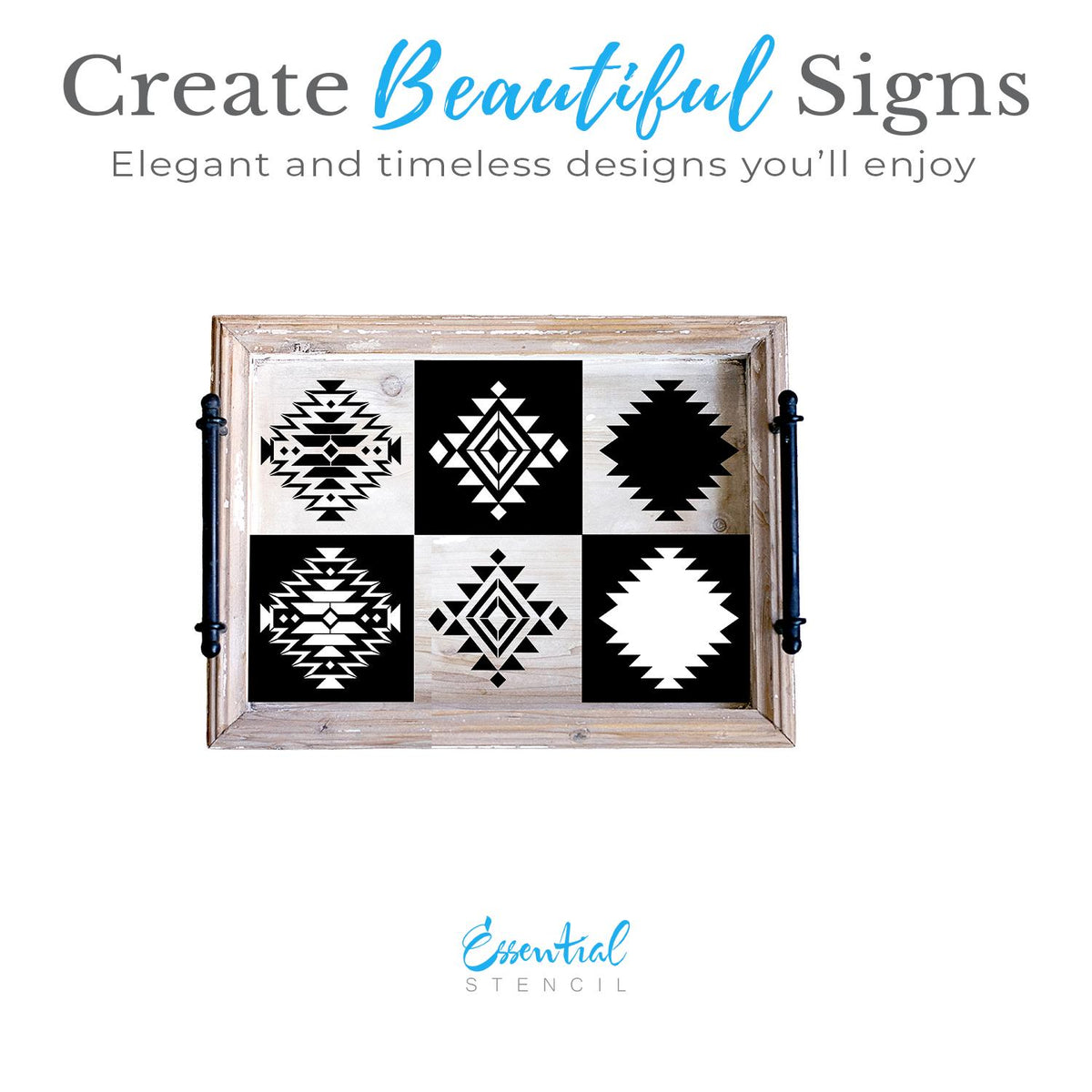 Desert Aztec Diamonds-Home-Essential Stencil