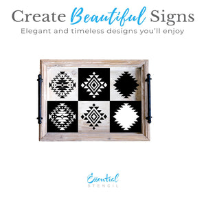 Desert Aztec Diamonds-Home-Essential Stencil