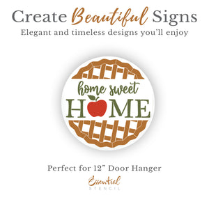 Pie Home Sweet Home Door Hanger Stencil-Fall-Essential Stencil