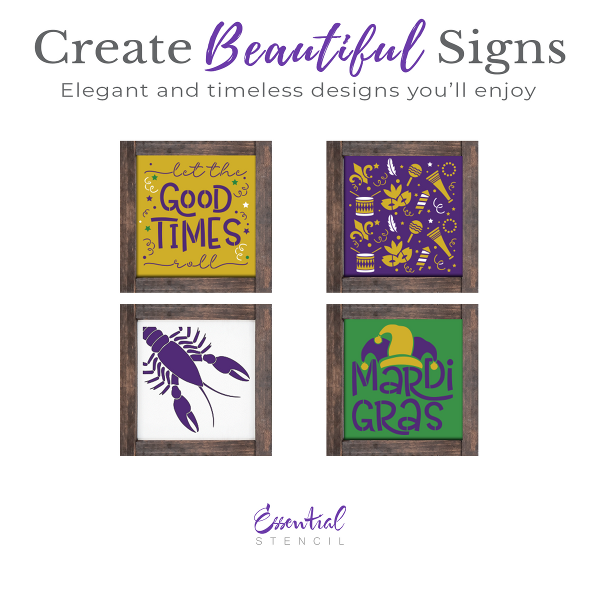 St. Patrick's & Mardi Gras 2026 Bundle-Stencil-Essential Stencil