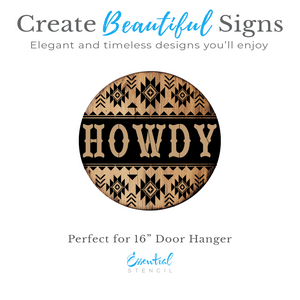Howdy 16 Door Hanger-Home-Essential Stencil