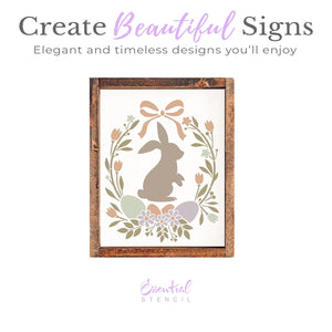 Happy Easter Wreath 8x10 Stencil-Easter-Essential Stencil