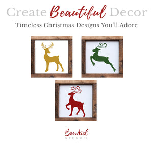 Whimsical Reindeer Mini Sign Stencils (3 Pack)-Christmas-Essential Stencil