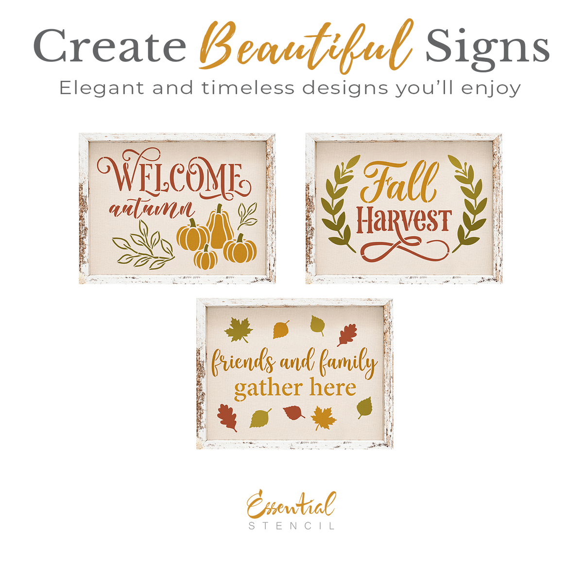 Welcome Autumn Stencil Set