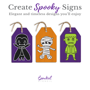 Monster Tag Stencil Set (6pc)-Halloween-Essential Stencil