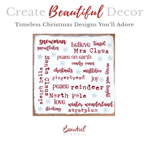 1-inch Christmas Words Stencil Set (40pcs)-Christmas-Essential Stencil