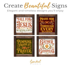Fall for Jesus Mini Stencil Set-Fall-Essential Stencil