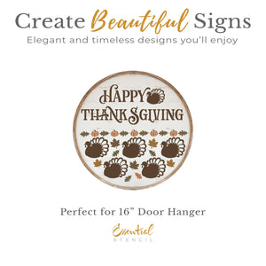 Happy Thanksgiving Door Hanger Stencil-Fall-Essential Stencil