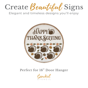 Happy Thanksgiving Door Hanger Stencil