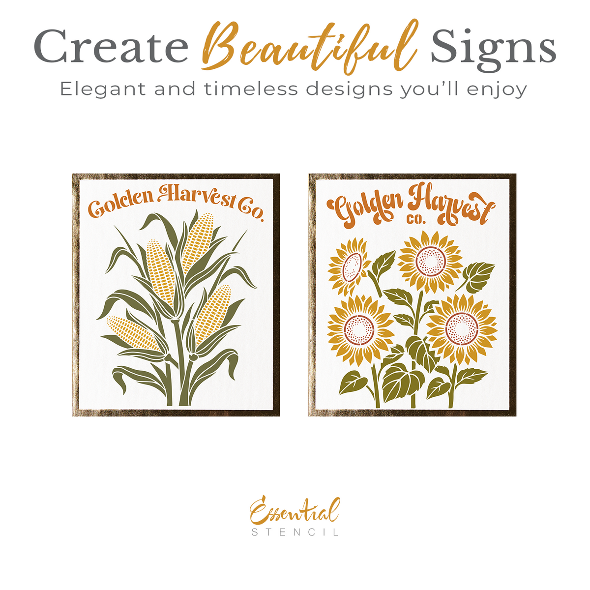 Golden Harvest Co. Stencil Set
