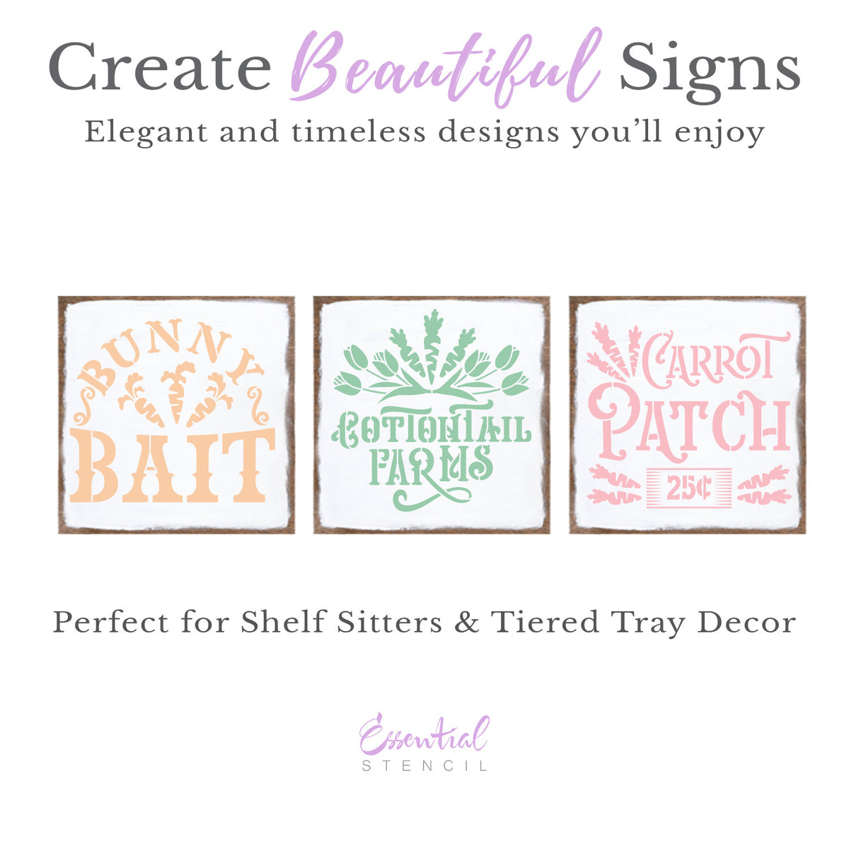 Bunny Bait Mini Stencil Set (3 Pack)-Easter-Essential Stencil