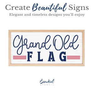 Grand Old Flag Stencil-Patriotic-Essential Stencil