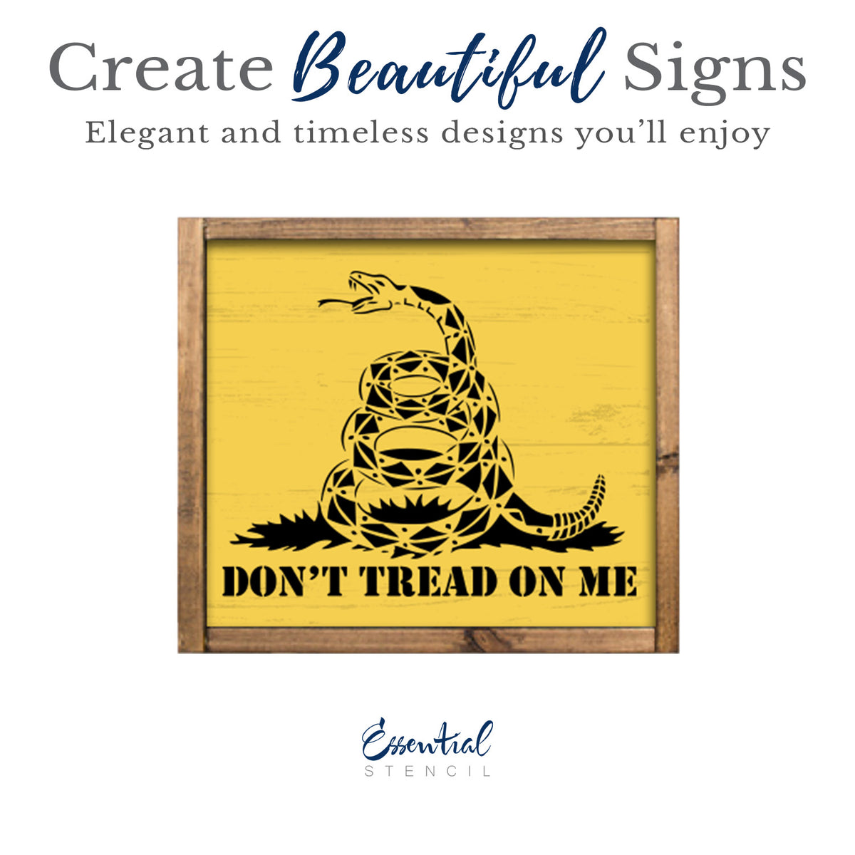 Don't Tread on Me Sign Stencil Set | Patriotic Collection - Essential ...