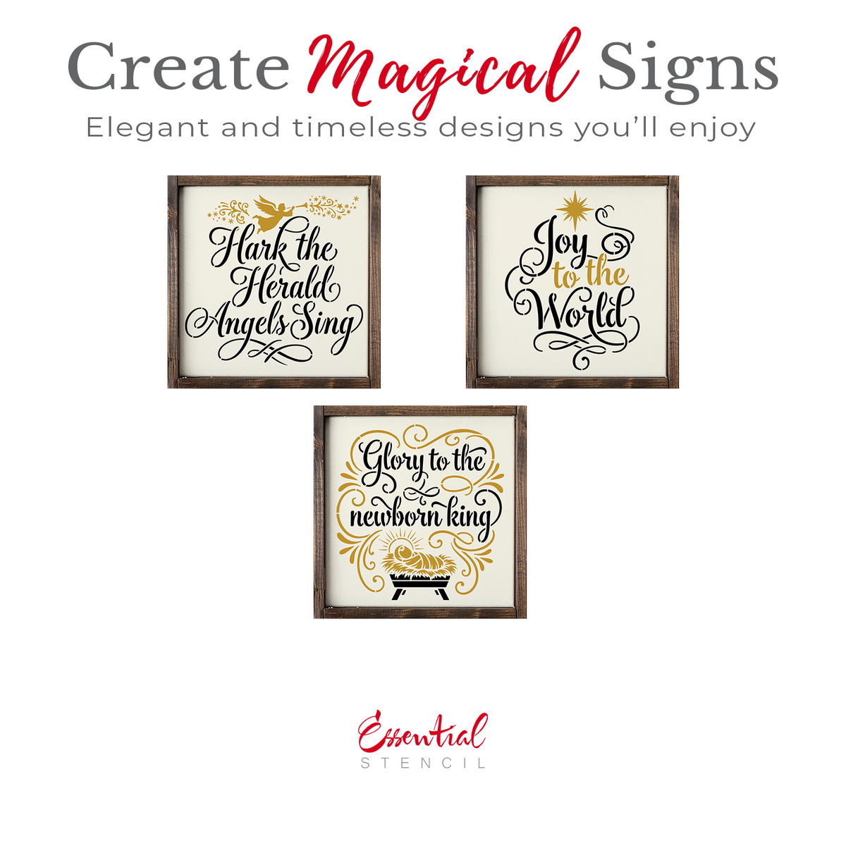 Hark the Herald Angels Sing Stencil Set
