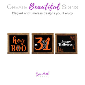 Hey Boo Mini Sign Stencils (3 Pack)-Fall-Essential Stencil