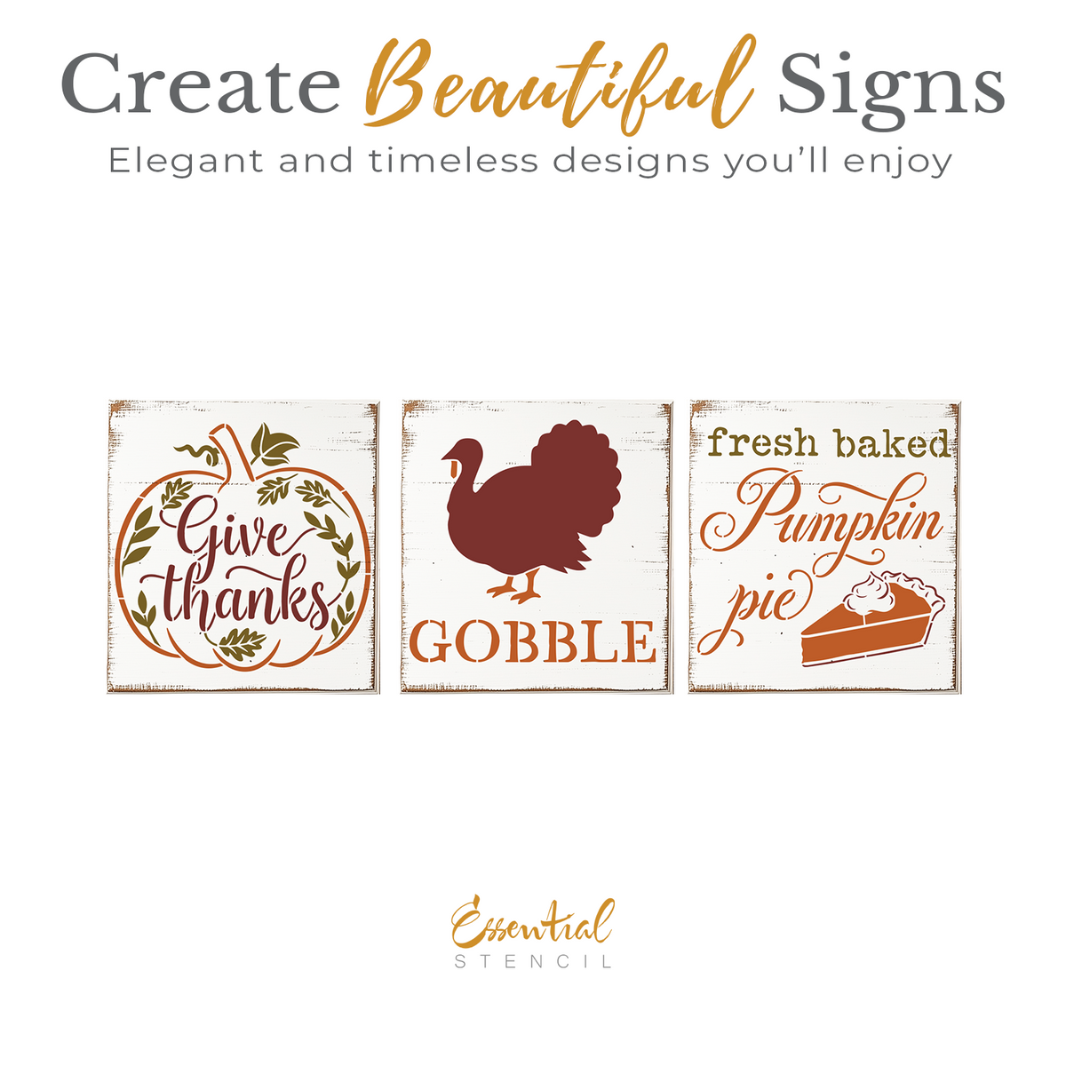 Give Thanks Mini Stencil Set