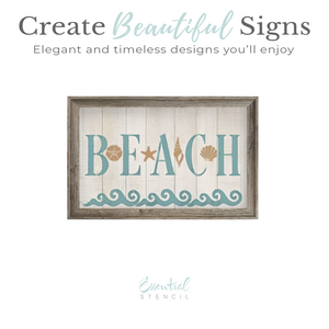 B E A C H-Coastal-Essential Stencil