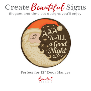 Vintage Santa Moon Layering Stencil-Christmas-Essential Stencil