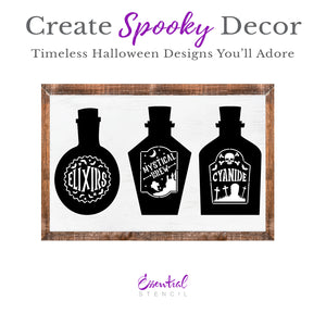 Apothecary Bottles & Labels Stencil Set-Halloween-Essential Stencil