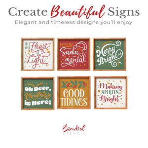 Oh Deer! Holiday Cheer Mini Stencil 6pk-Christmas-Essential Stencil