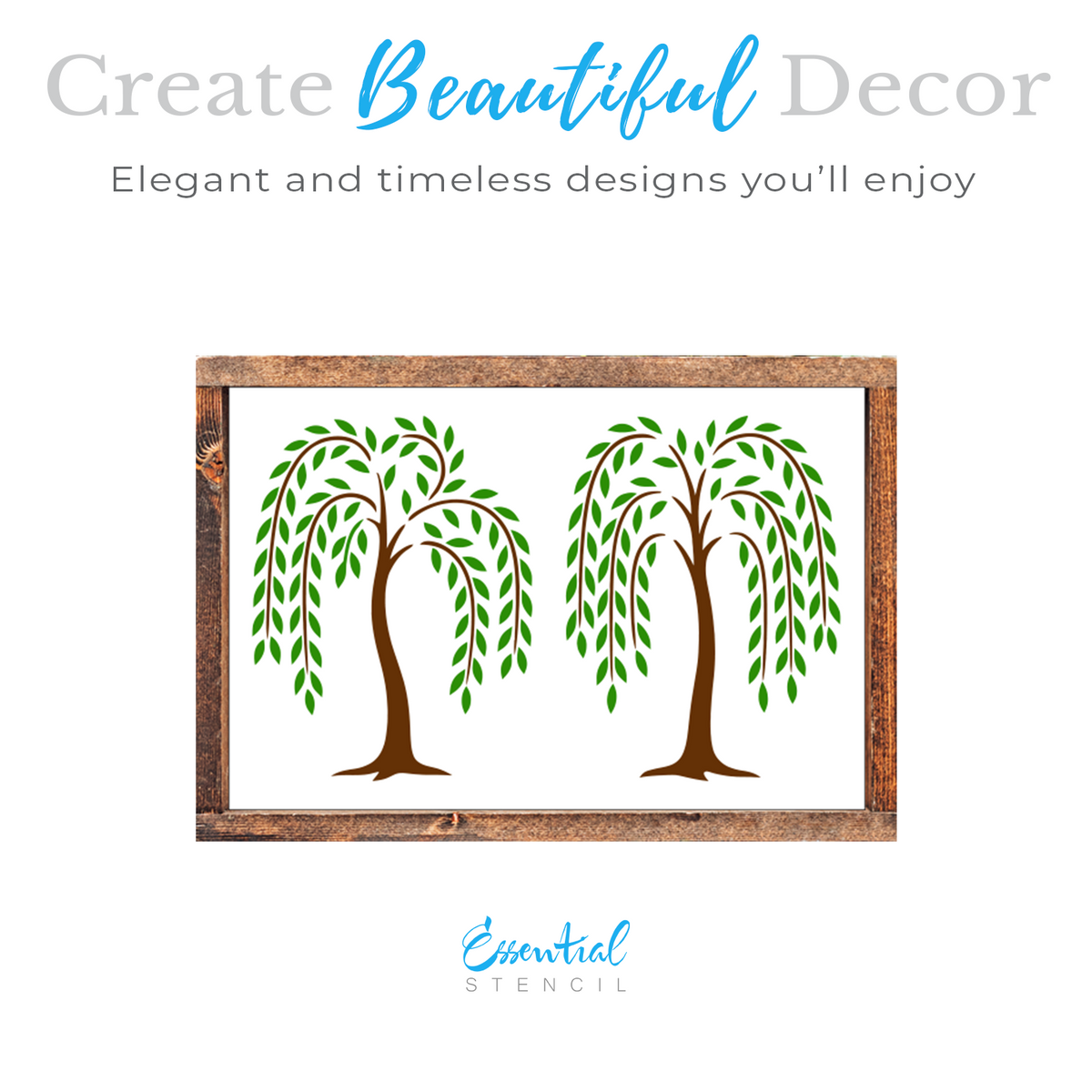 Willow tree 15"x10" Stencil-Fall-Essential Stencil