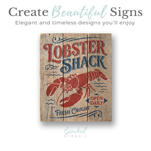 Vintage Lobster Shack-Coastal-Essential Stencil