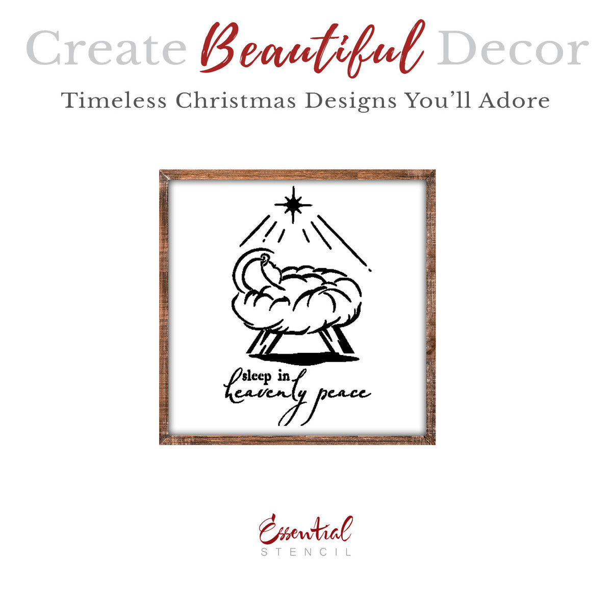 Heavenly Peace 12x12 Stencil-Summer-Essential Stencil