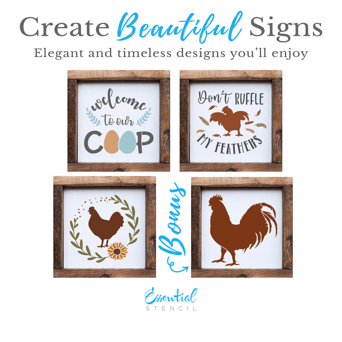 Don't Ruffle My Feathers + Bonus Set-Essential Stencil