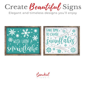 Wish Upon a Snowflake Stencil Set-Christmas-Essential Stencil