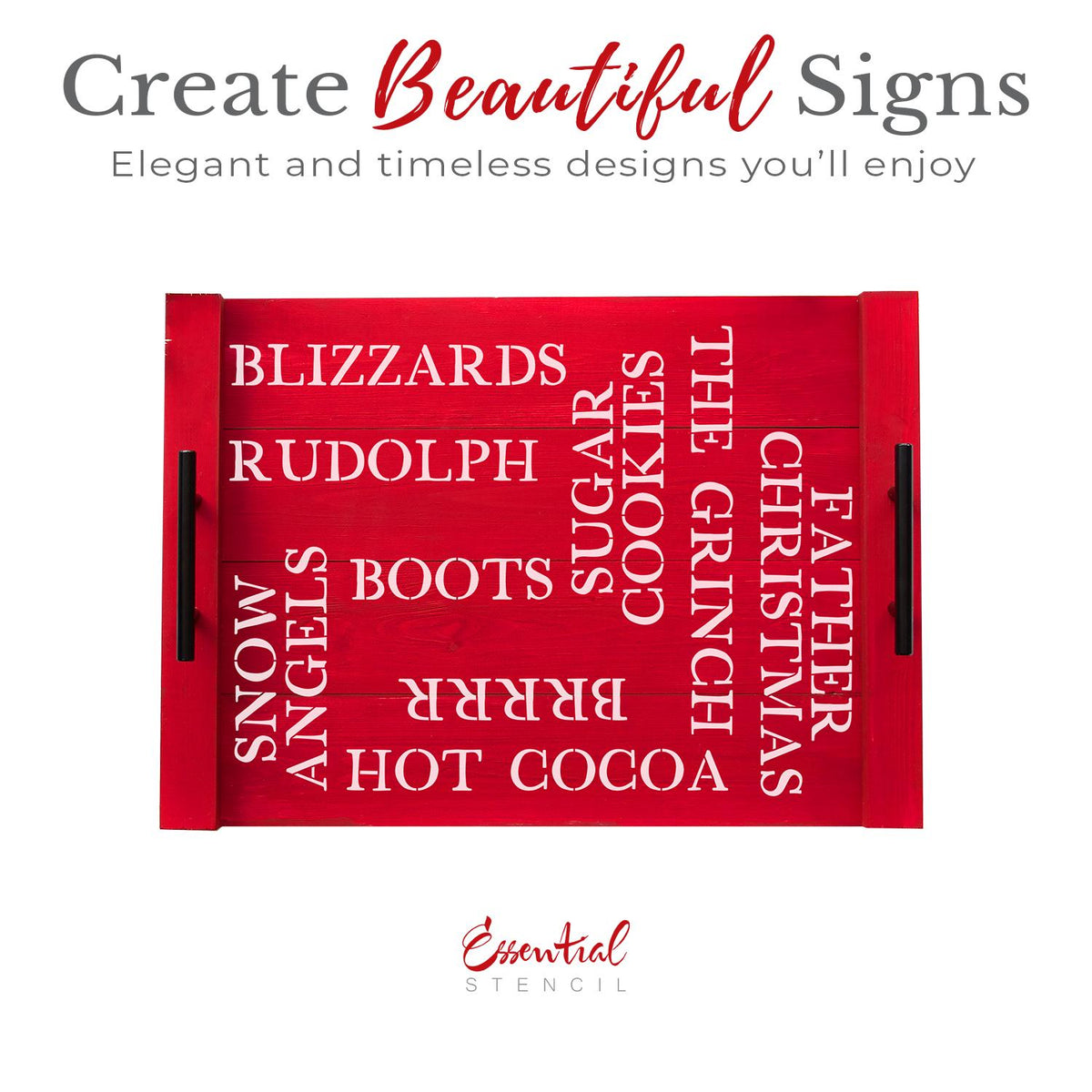 Holiday Words 21pcs-Christmas-Essential Stencil