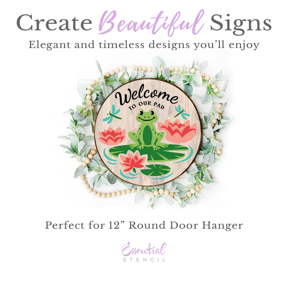 Welcome to Our Pad Door Hanger Layering Stencil (Free Gift)-free_gift-Essential Stencil