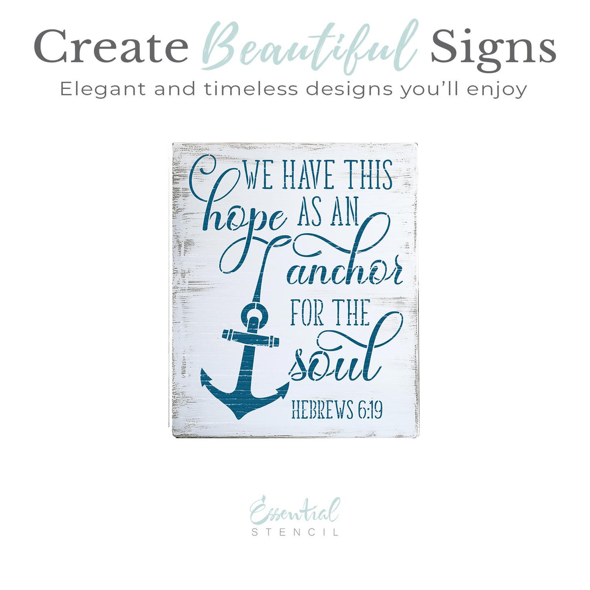 Anchor for the Soul-Coastal-Essential Stencil