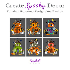 Pumpkin House Layering Stencil-Halloween-Essential Stencil