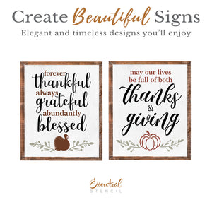 Abundantly Blessed Stencil Set (2pk)-Fall-Essential Stencil