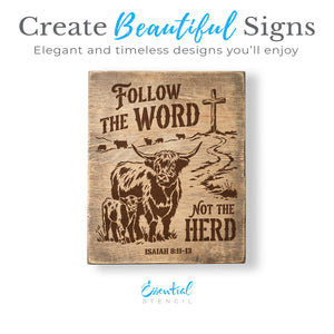 Follow the Word-Home-Essential Stencil
