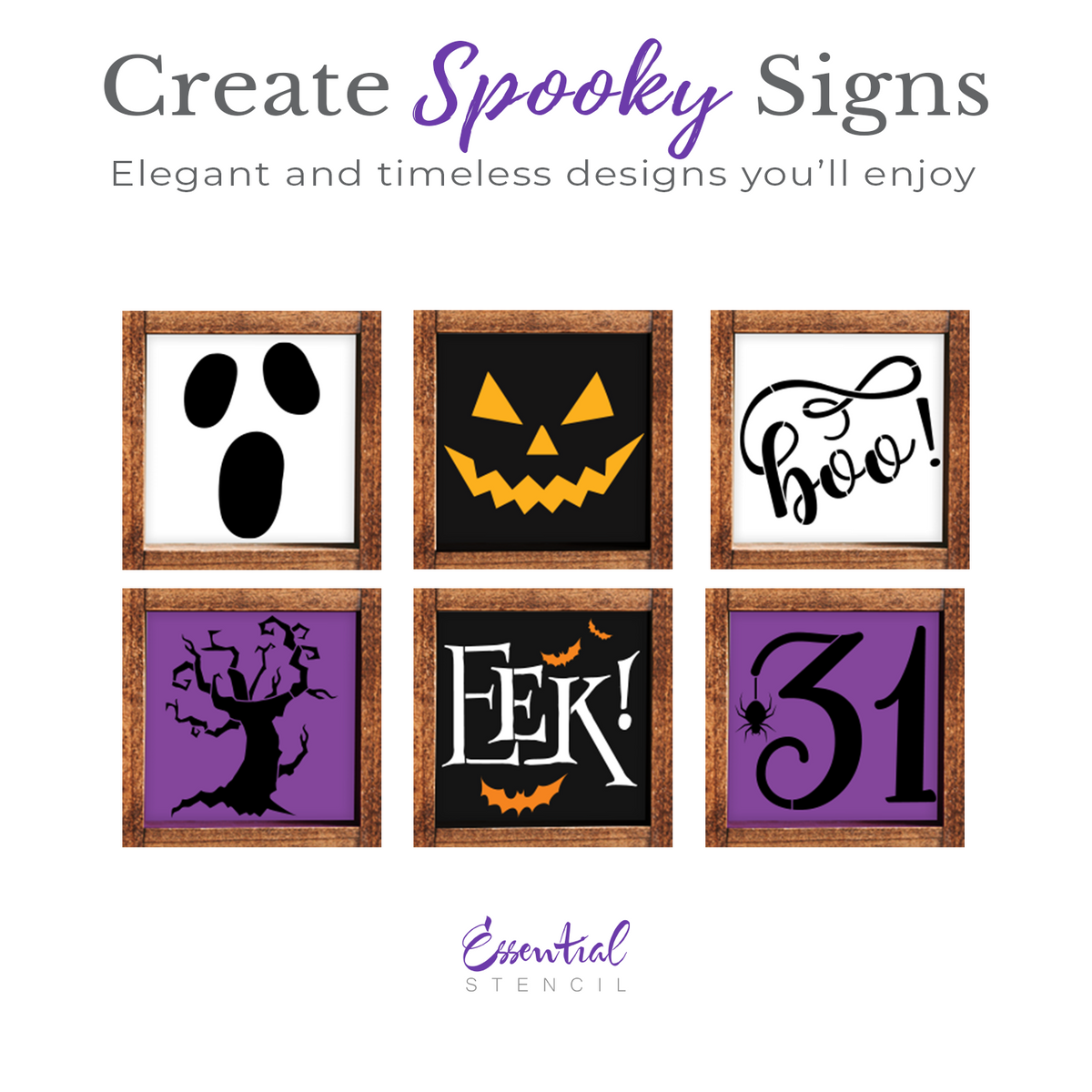 October Nights Mini Stencil (6pk)-Halloween-Essential Stencil