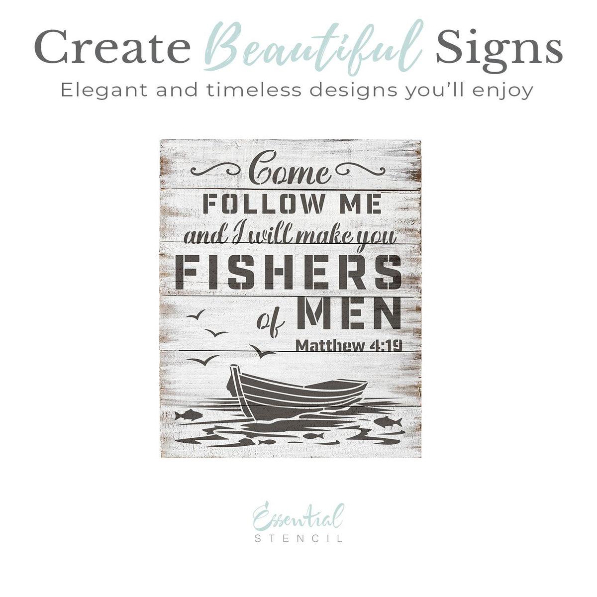Matthew 4:19-Coastal-Essential Stencil