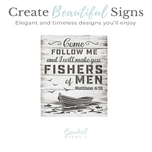 Matthew 4:19-Coastal-Essential Stencil