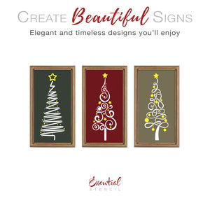 Mini Modern Trees Stencil Set-Christmas-Essential Stencil