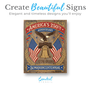 America's Semiquincentennial-Patriotic-Essential Stencil