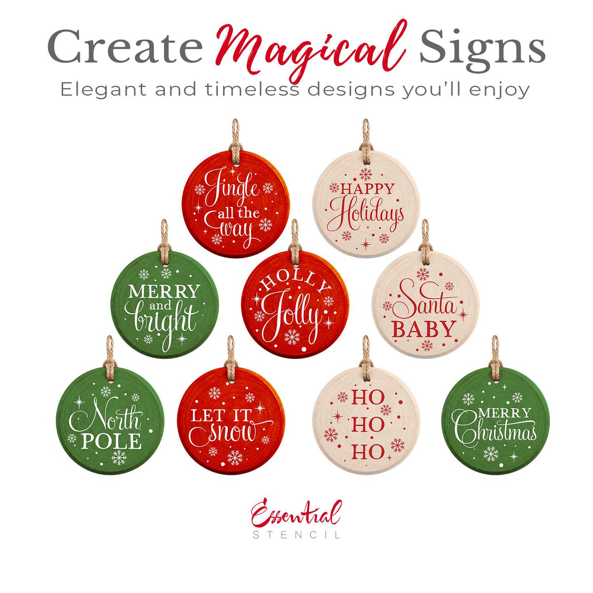 Holiday Christmas Ornament Stencil-Christmas-Essential Stencil