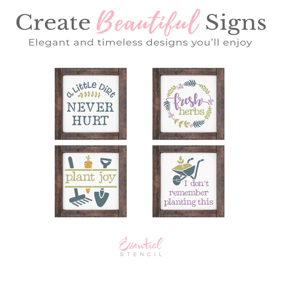 Plant Joy Mini Stencil (4pk)-Spring-Essential Stencil