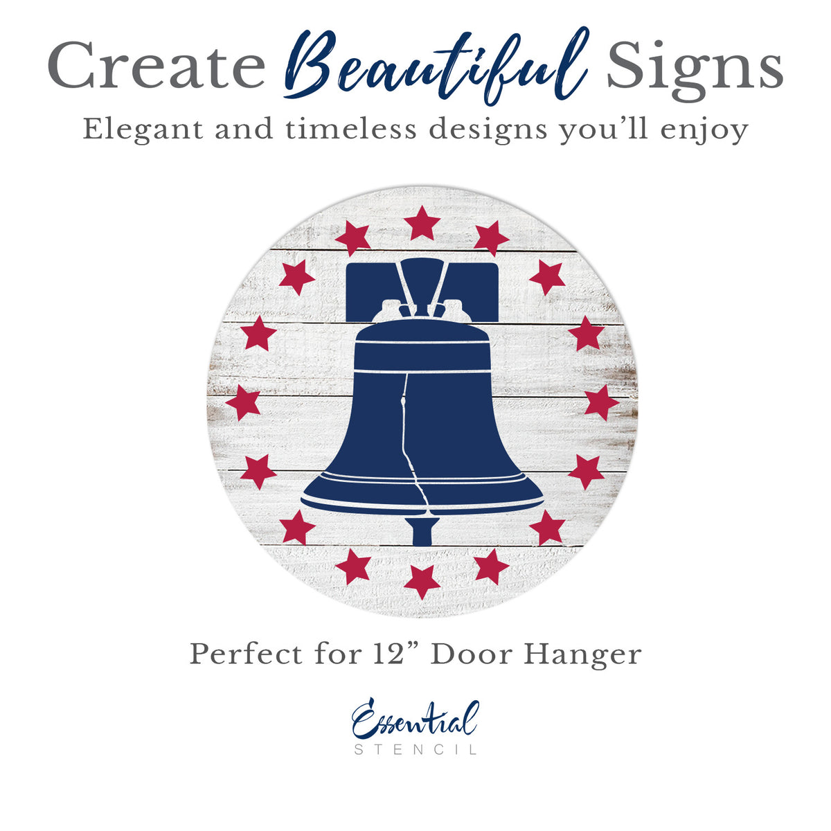 Liberty Bell Door Hanger Stencil-Patriotic-Essential Stencil