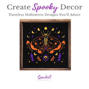 Mystical Moth 12x12" Stencil-Halloween-Essential Stencil