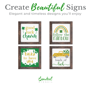 Good Luck Charm 6x6 4pk Stencil-St. Patricks Day-Essential Stencil