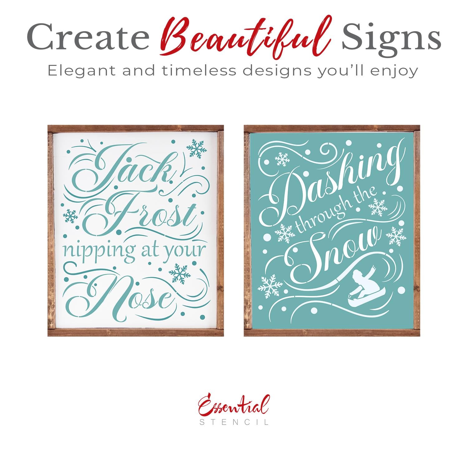 Winter Whimsy 2-Pack Stencil Set-Christmas-Essential Stencil