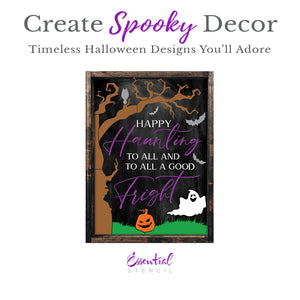 Happy Haunting Stencil-Halloween-Essential Stencil