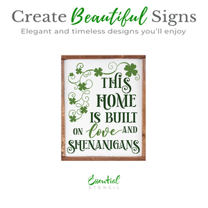 Love and Shenanigans 10x8 Stencil-St. Patricks Day-Essential Stencil